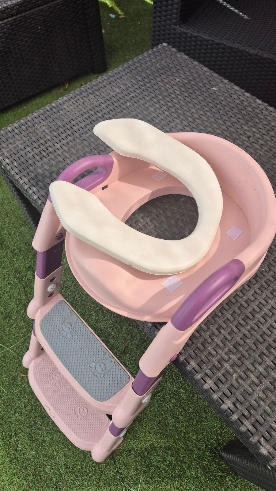 Gratis Roze kinderpotje met trapje - zindelijkheidstraining, Ophalen, Gebruikt, Overige typen