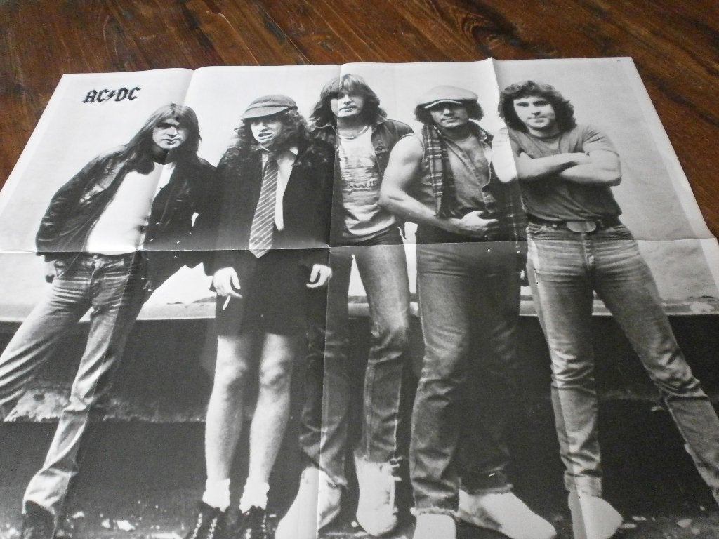 Mooie xl poster jaren 80  AC/DC, Verzenden, Zo goed als nieuw, A1 t/m A3, Muziek