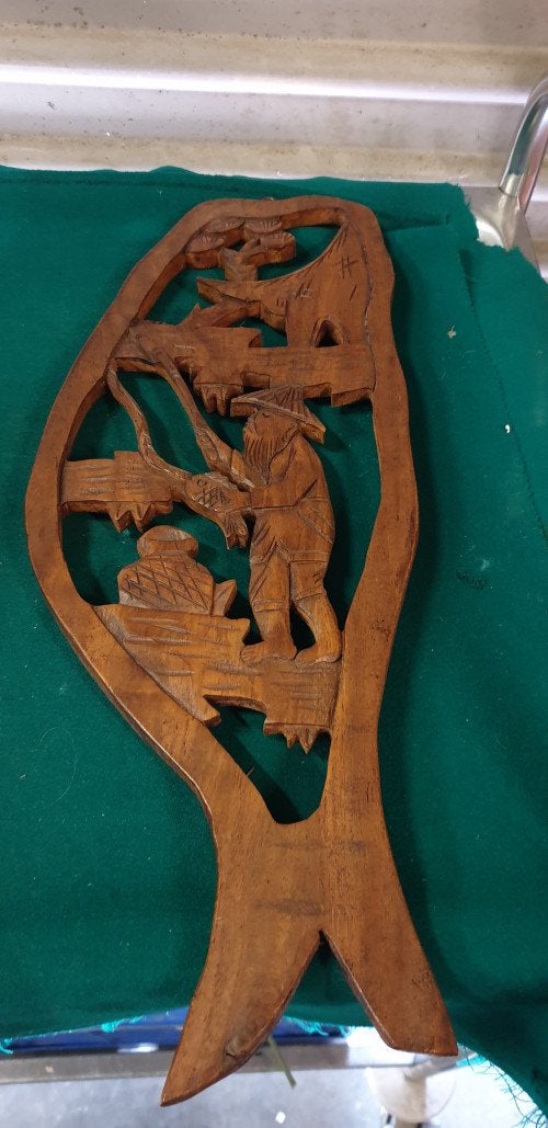 houtsnijwerk visser , japans groot, Ophalen of Verzenden, 'T Olde Gre-j, Info@toldegrej.nl, Endepoelstraat 20f Didam