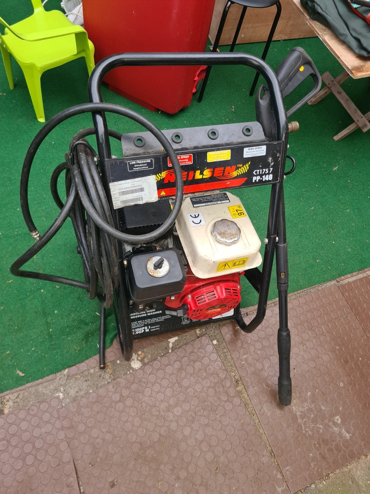 Neilsen CT1757 PP-140 Benzine Hogedrukreiniger, Ophalen of Verzenden, Gebruikt, Benzine, Neilsen