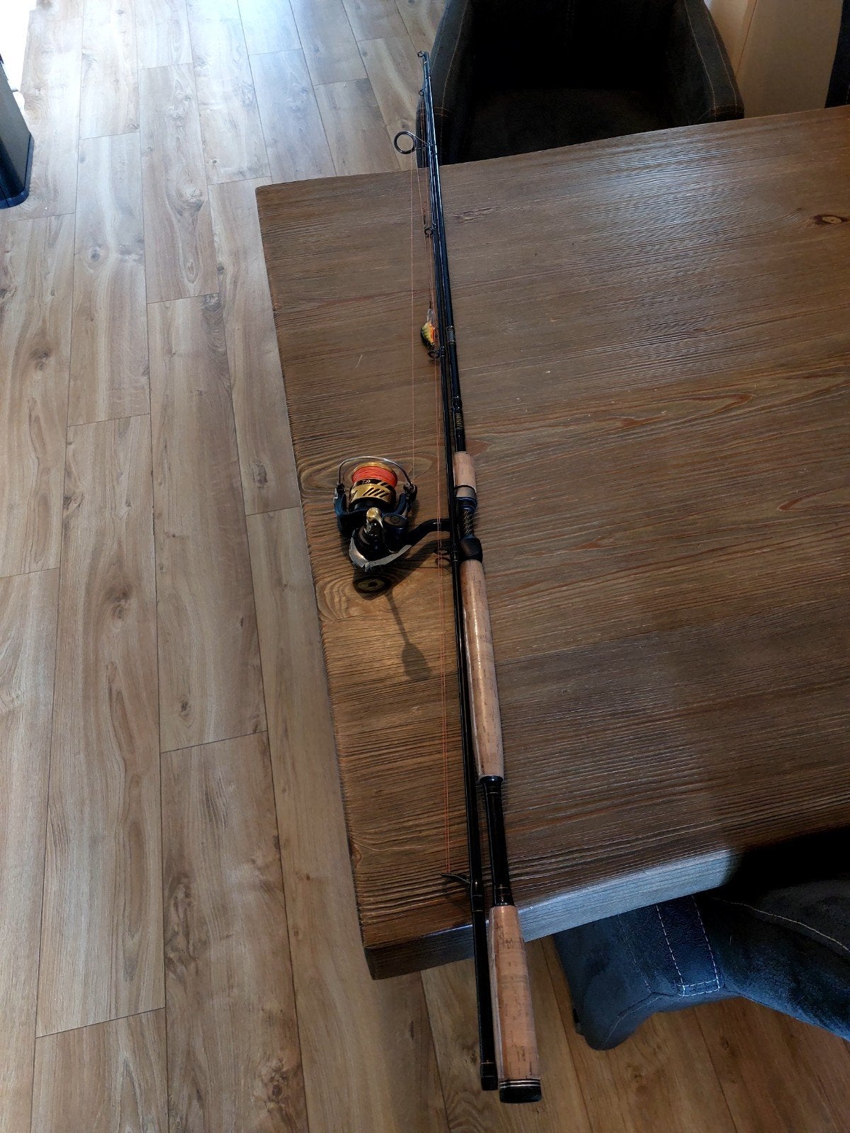 westin w3 spin 7 30 gram spinhengel roofvis baars daiwa 2500, Ophalen of Verzenden, Zo goed als nieuw, Complete set