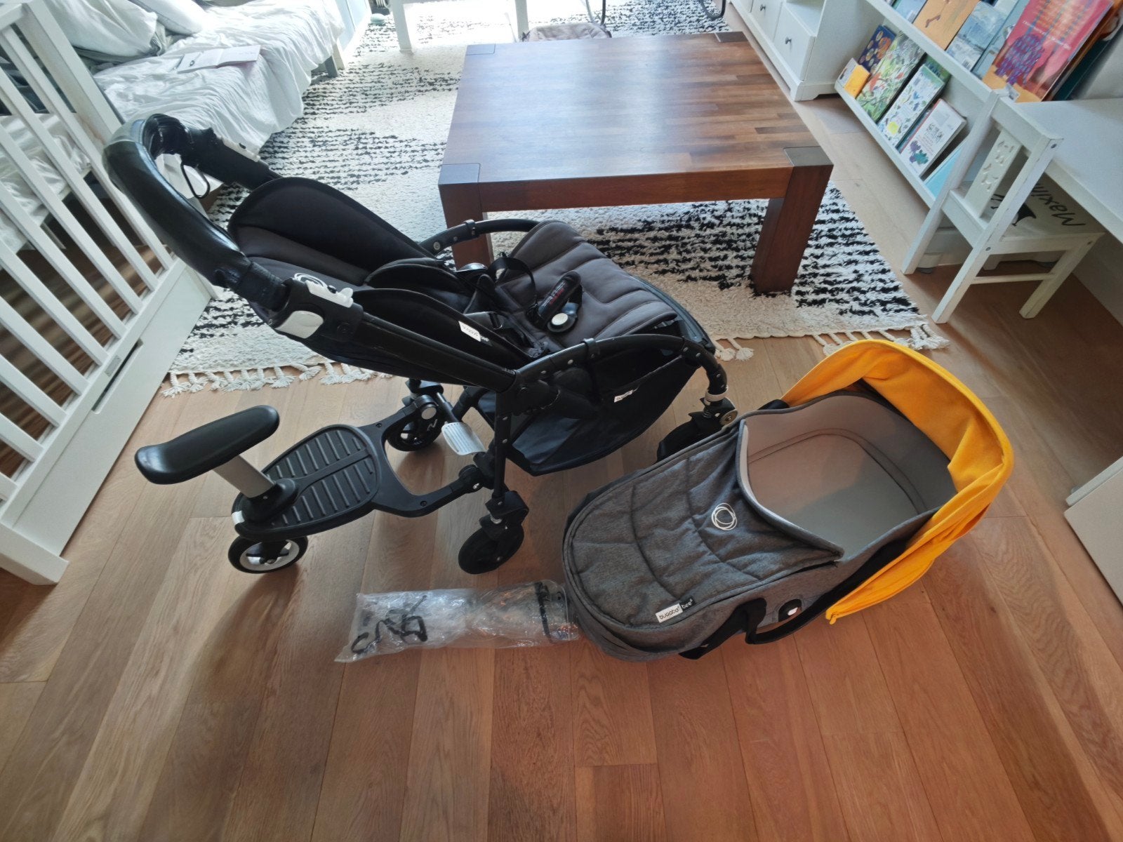Bugaboo Bee5 kinderwagen met Bee6 reiswieg en accessoires, Gebruikt, Bugaboo, Met reiswieg, Ophalen