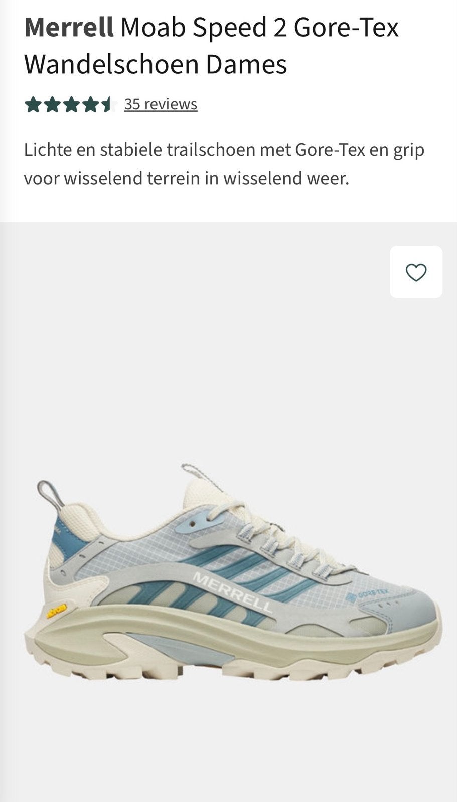 Merrell Moab Speed 2 Gore-Tex wandelschoenen dames, Ophalen of Verzenden, Zo goed als nieuw, Schoenen
