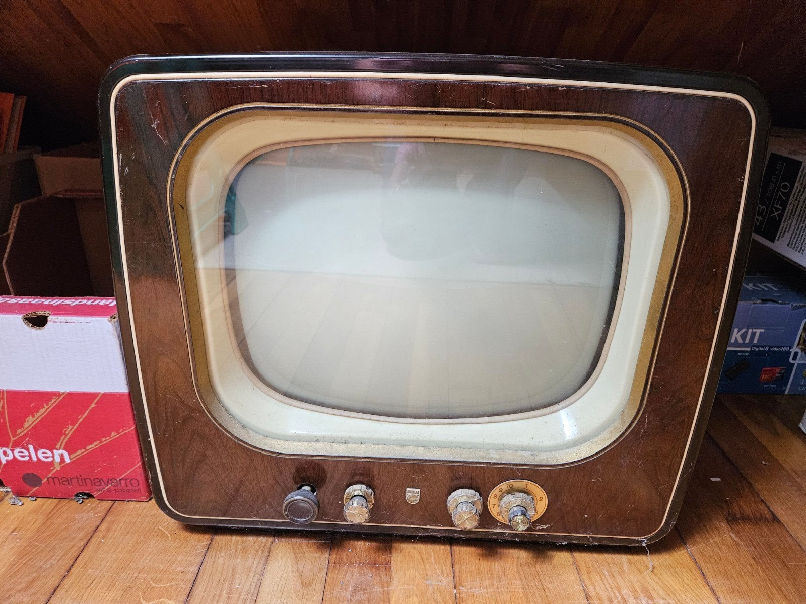 Vintage Philips Televisie - Decoratief of voor restauratie, Audio, Tv en Foto, Ophalen of Verzenden, Niet werkend, Minder dan 40 cm