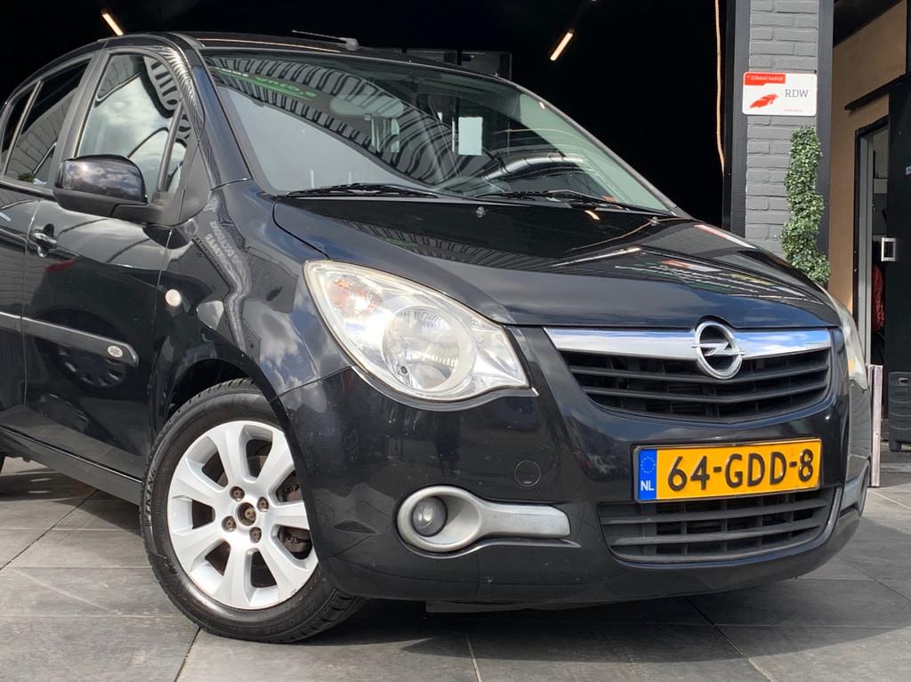 Opel Agila 1.2 Enjoy|2e eig|Airco|El.Ramen|APK, Voorwielaandrijving, 4 cilinders, Zwart, Origineel Nederlands