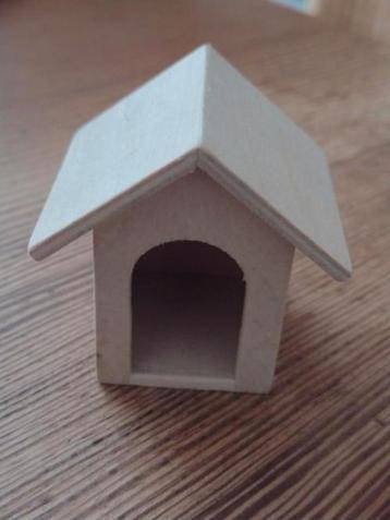 houten hondenhok EM 9410 / poppenhuisminiatuur, Ophalen, Nieuw, Gebruiksvoorwerp