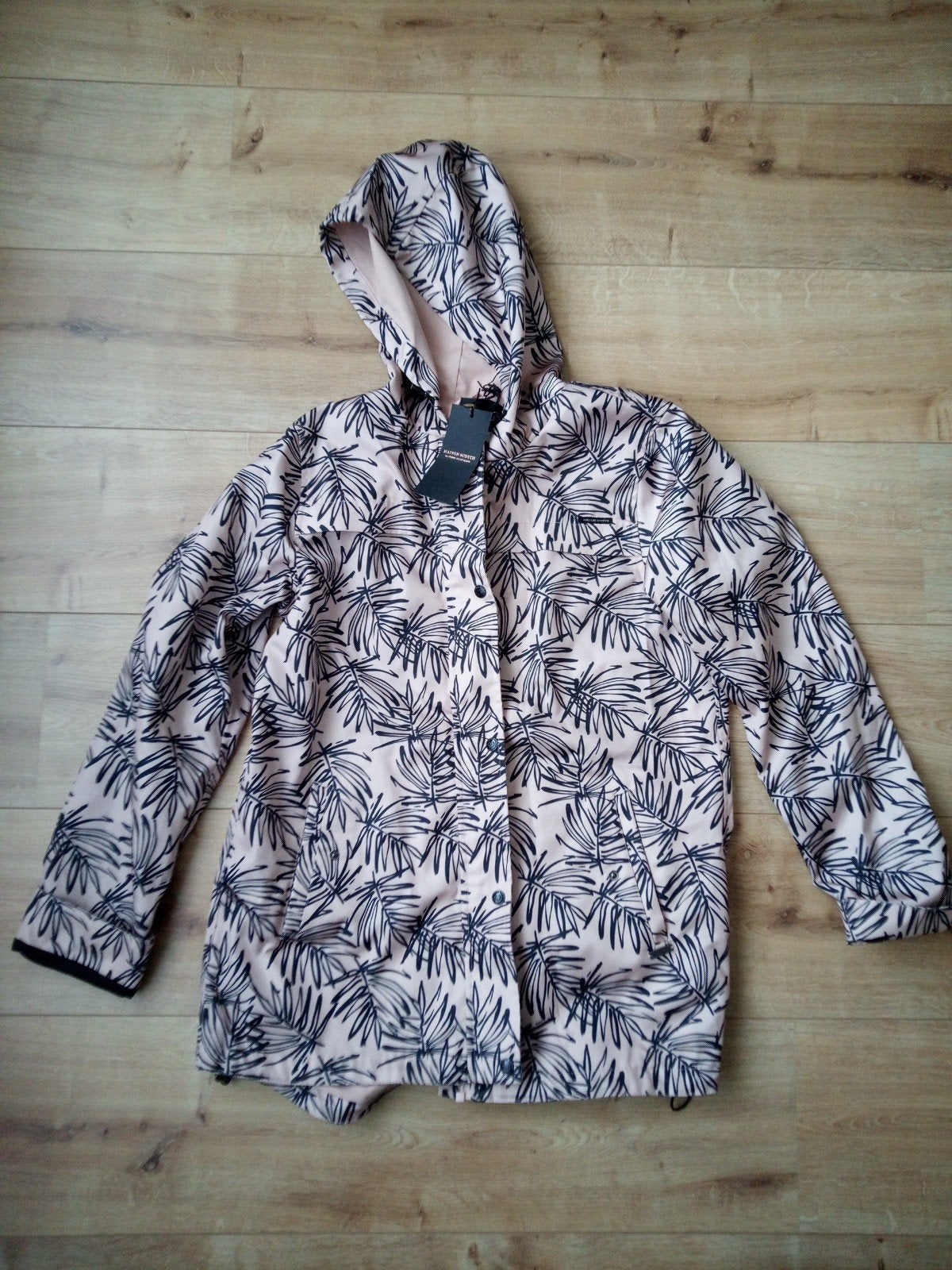 Maison Scotch regenjas met bladprint, Maat 38/40 (M), Meerkleurig, Nieuw, Maison Scotch
