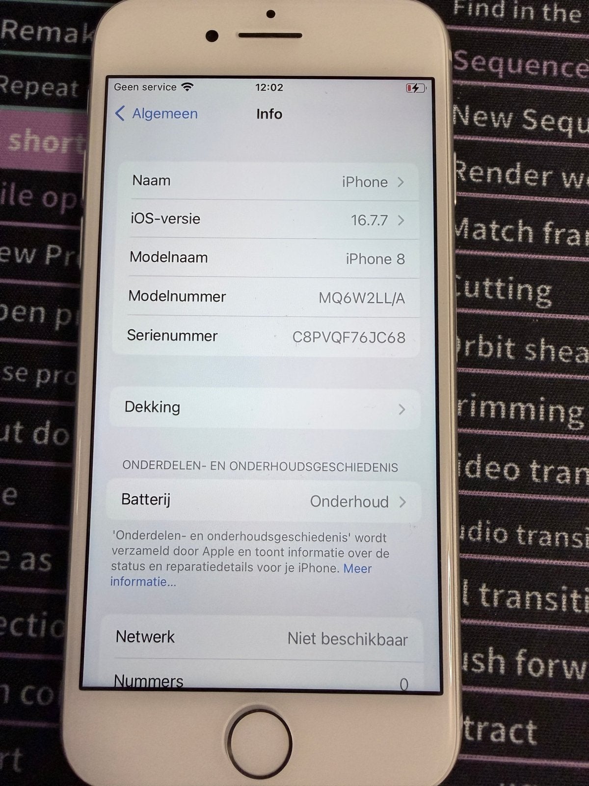 iPhone 8 64GB - Zonder doos of accessoires, Telecommunicatie, Mobiele telefoons | Apple iPhone, Apple, Wit, Ophalen of Verzenden