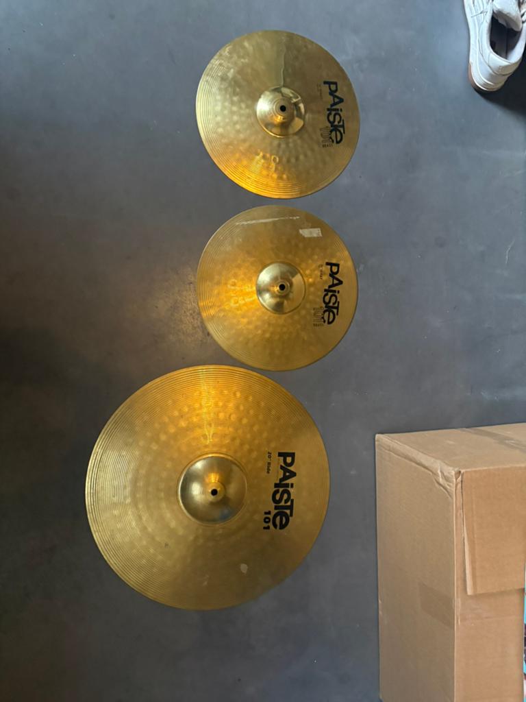 Paiste hihat 14” en ride 20” zgan!, Ophalen, Zo goed als nieuw, Drums of Percussie