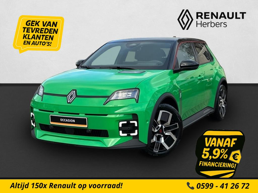 Renault 5 comfort range techno 52 kWh HARMAN KARDON / ADAPT, Auto's, Renault, Gebruikt, Automatische klimaatregeling, Leder en Stof