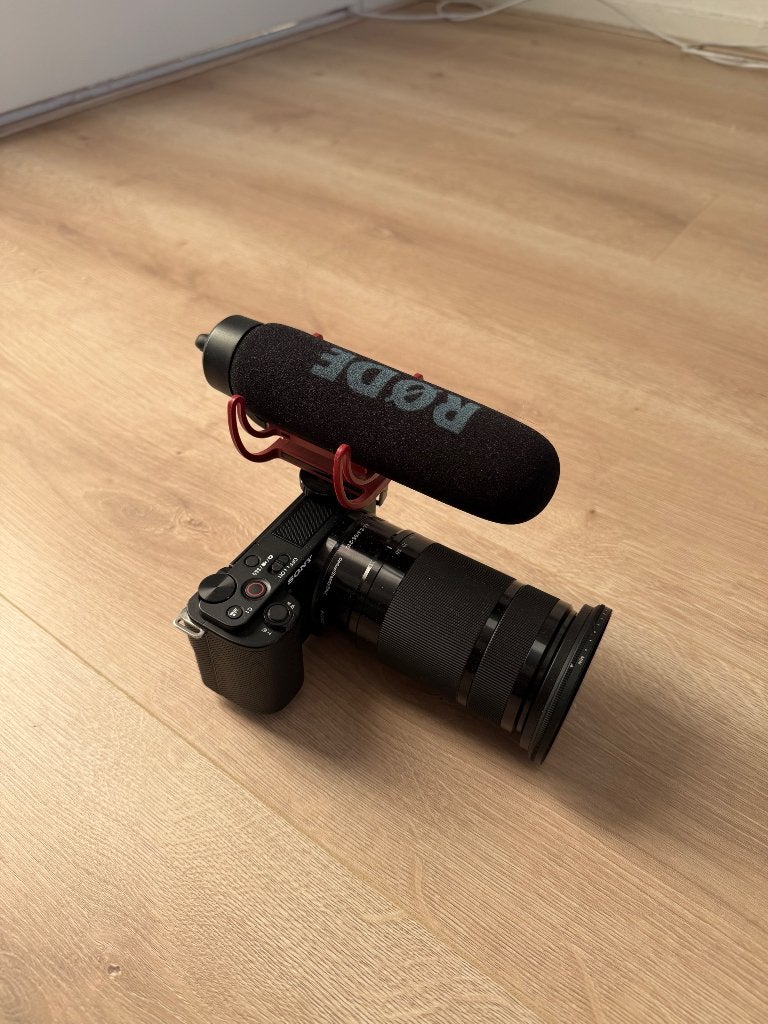 Sony ZV-E10 + 55-210mm lens + Rode VideoMic Go