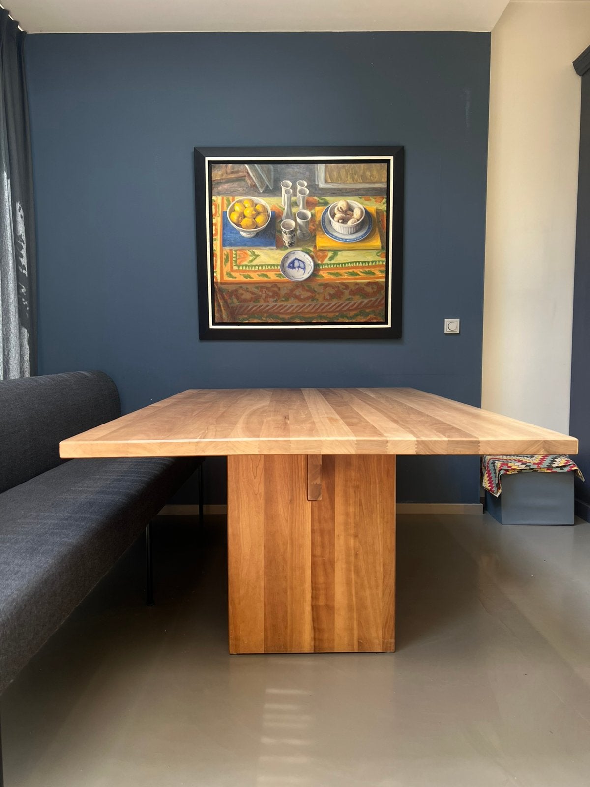 Massief beuken design eettafel / vergadertafel 180x120 cm, Demontabel, Gebruikt, 120 cm, Hout