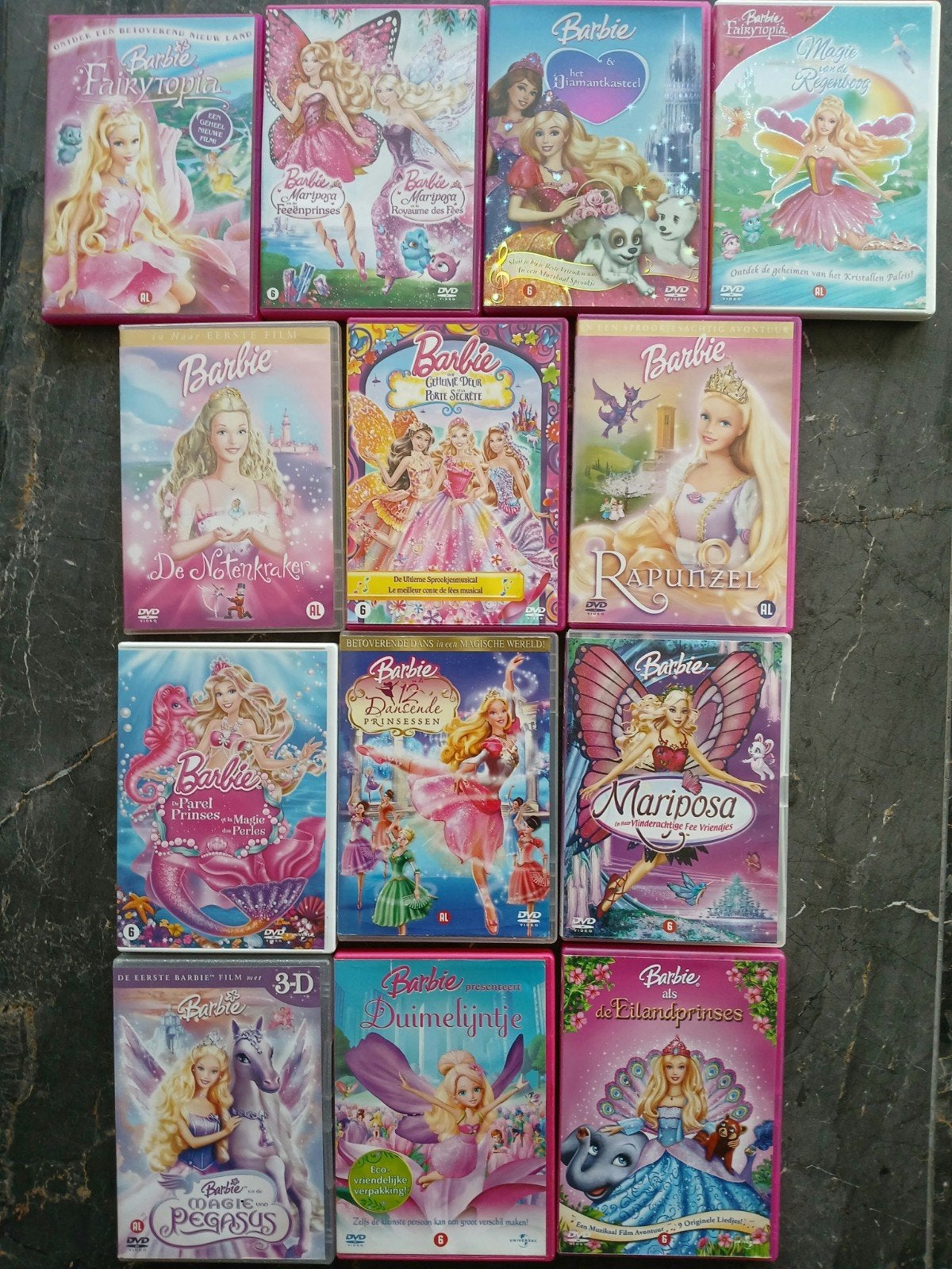 barbie dvd's ( zie prijzen en titels in beschrijving), Alle leeftijden, Ophalen of Verzenden, Zo goed als nieuw