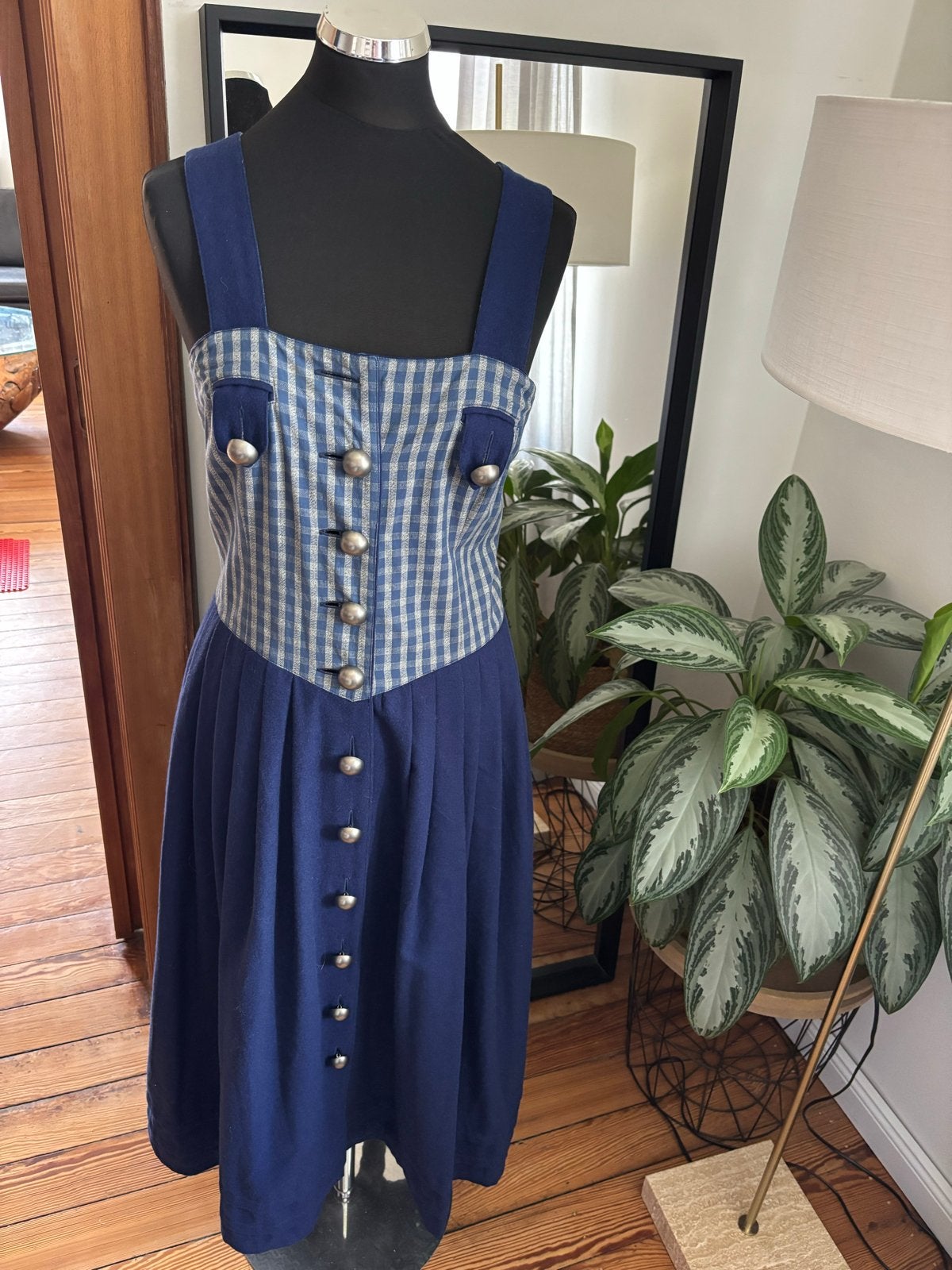 Vintage Berwin & Wolff Dirndl Jurk - Maat 46, Maat 46/48 (XL) of groter, Gedragen, Onder de knie, Verzenden