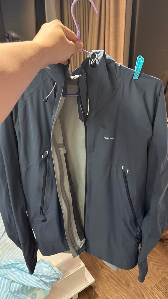 Decathlon Quechua MH500 waterdichte hardshell jas 2XL, Ophalen of Verzenden, Zo goed als nieuw, Overige maten, Blauw