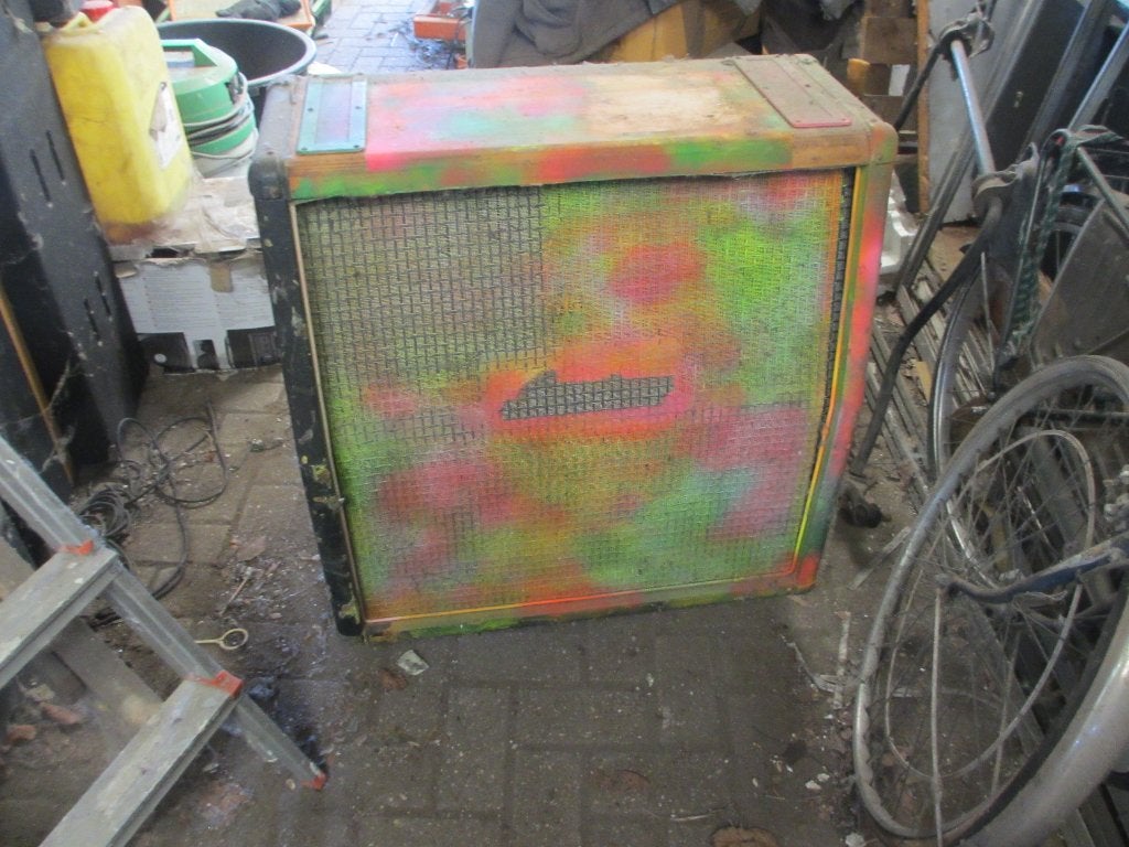 TE KOOP JAREN 70 MARSHALL 4x12 CAB, OPKNAPPER, LEEG,250 EURO, Muziek en Instrumenten, Ophalen of Verzenden, Gebruikt, Elektrische gitaar
