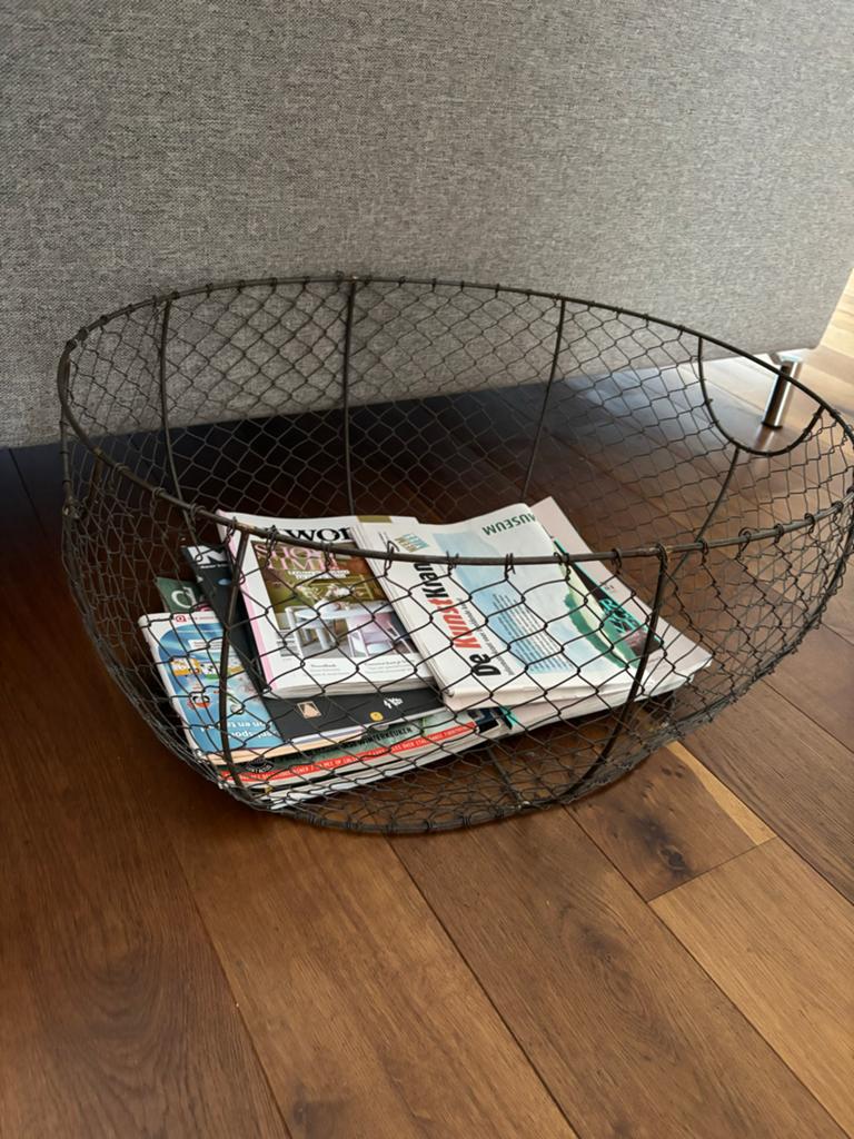 Metalen mand 62x52x30 cm - Industrieel design, Ophalen of Verzenden, Gebruikt