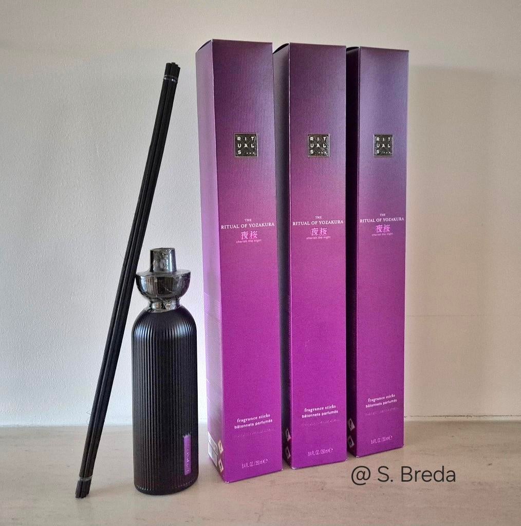 Rituals Geurstokjes | Yozakura | 250 ml Geurstokken, Ophalen, Nieuw, Paars, Glas