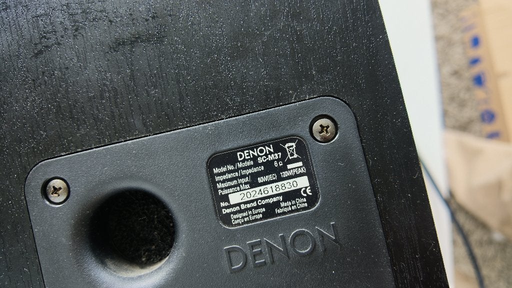 Denon SC-M37 boekenplank speakers zwart 60W 6 ohm, Audio, Tv en Foto, Luidsprekers, Denon, Gebruikt, Inclusief kabels, 60 tot 120 watt