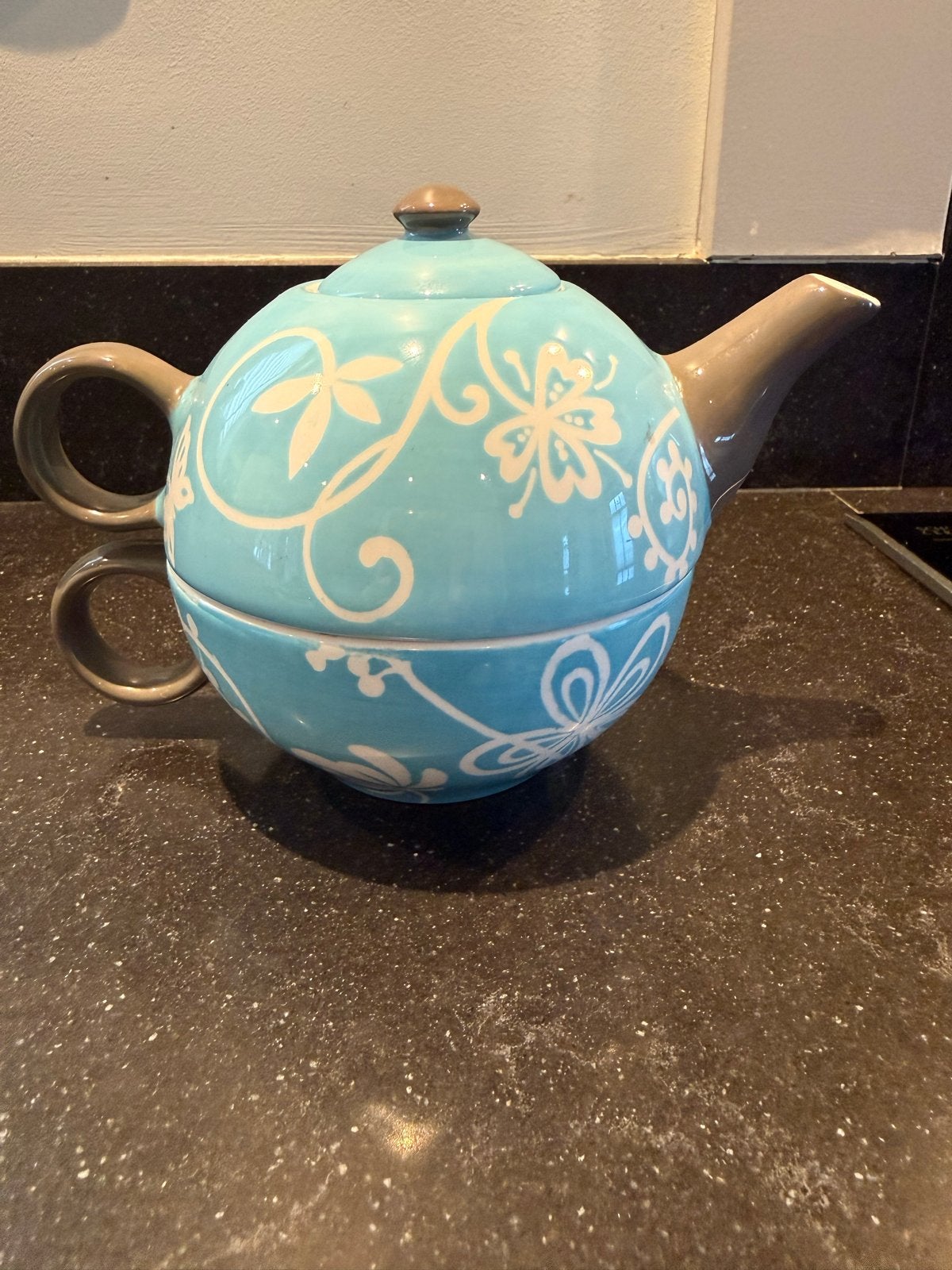 Riverdale Collection Tea for One - Nieuw, Blauw, Nieuw, Steen/keramiek, Overige merken