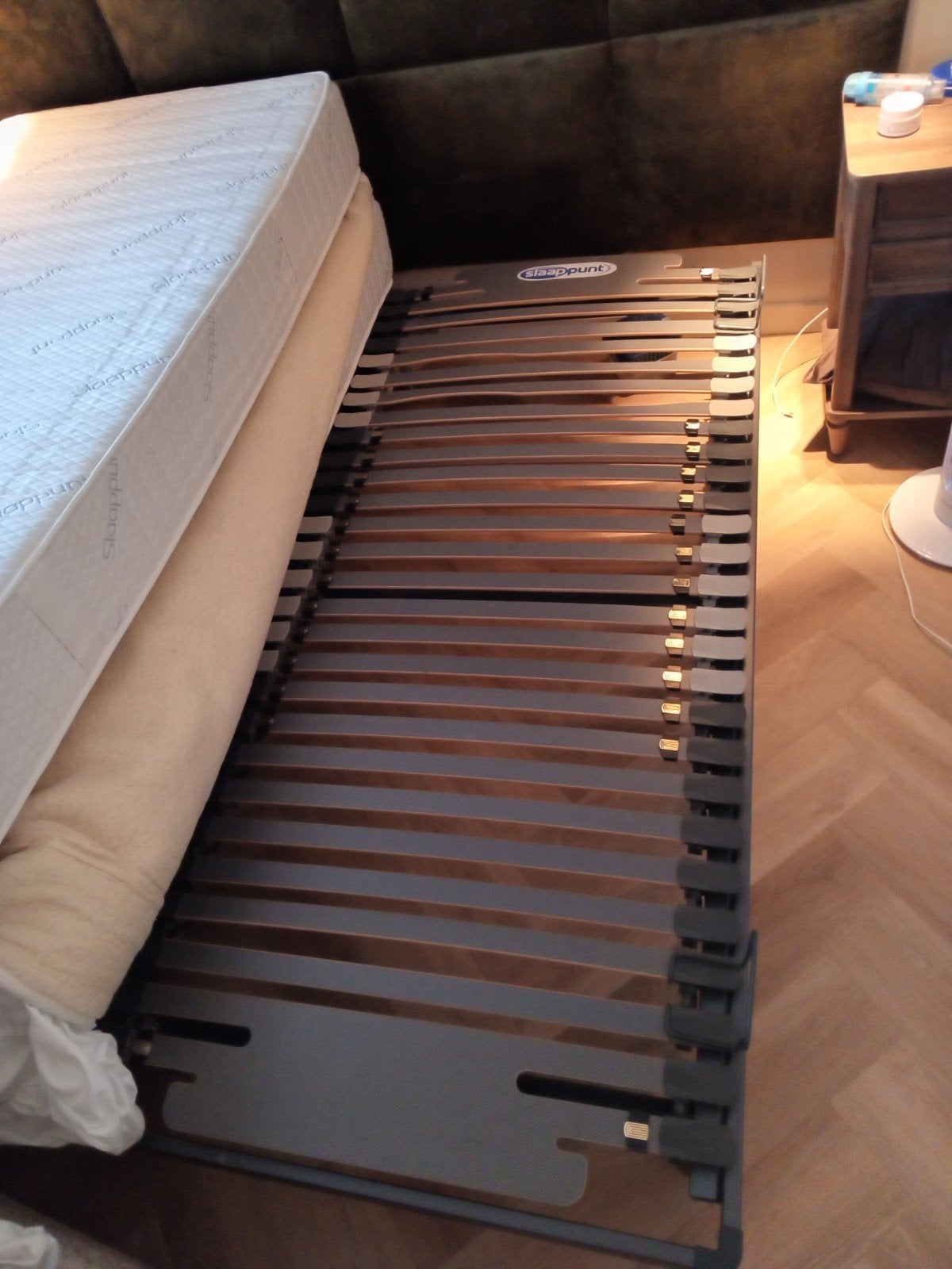 slaappunt lattenbodem 90x200, Ophalen, Gebruikt, Eenpersoons, 90 cm
