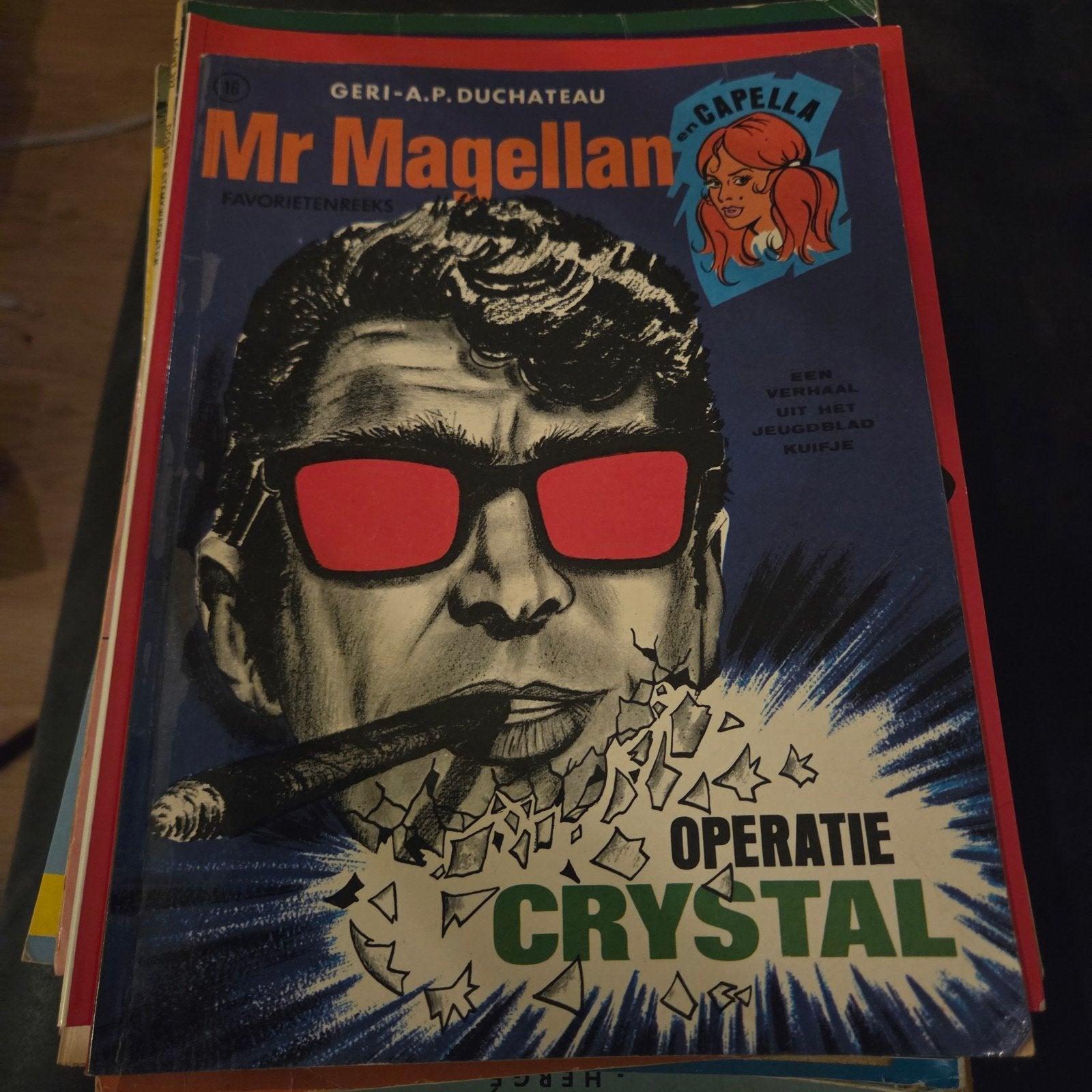 Gesigneerde strip Mr Magellan - Operatie Crystal, Eén stripboek, Ophalen of Verzenden, Gelezen, Geri-A.P. Duchateau