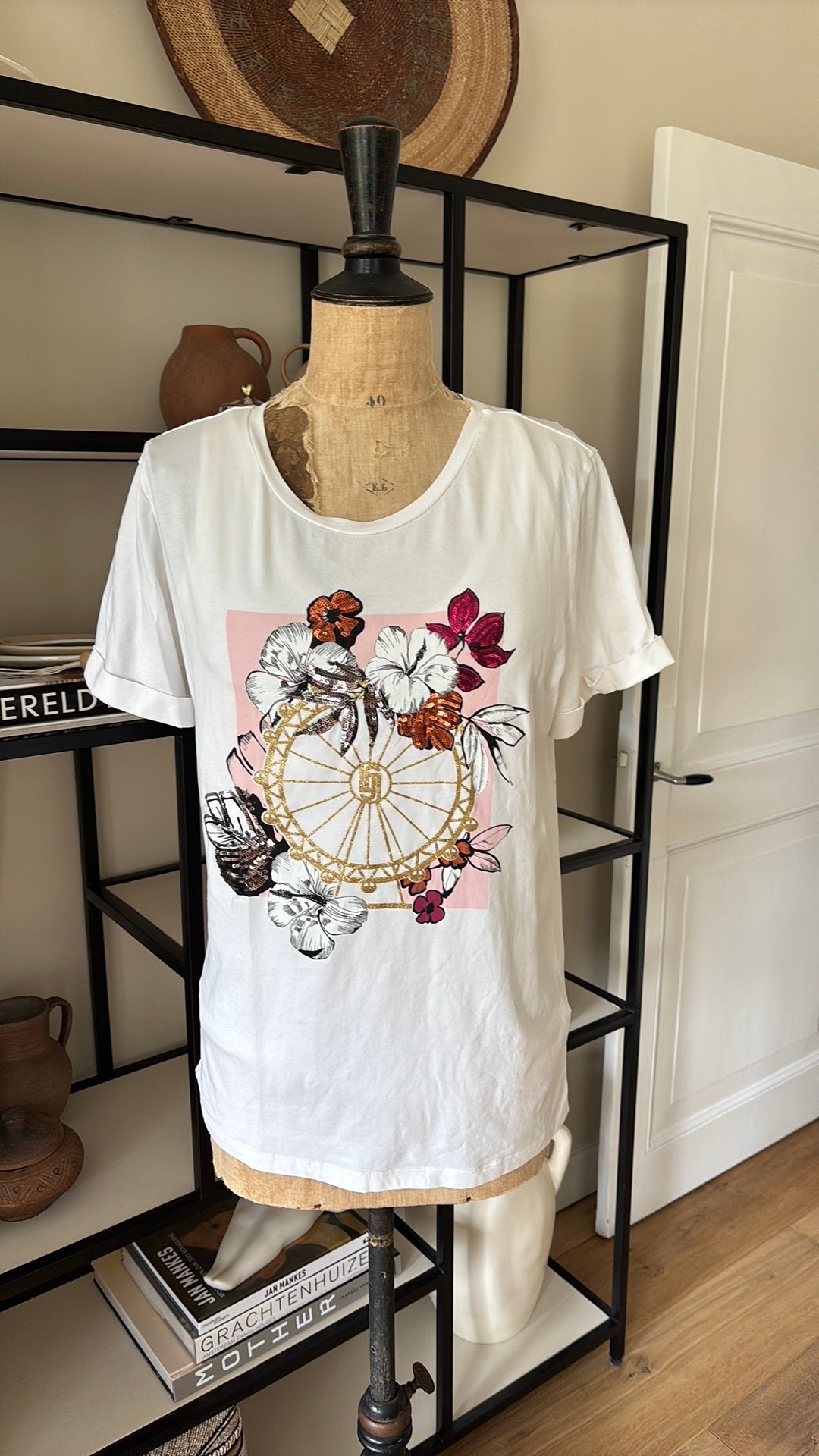 LIU-JO wit shirt XL met opdruk nieuw apart!, Kleding | Dames, Verzenden, Wit, Maat 46/48 (XL) of groter, Nieuw