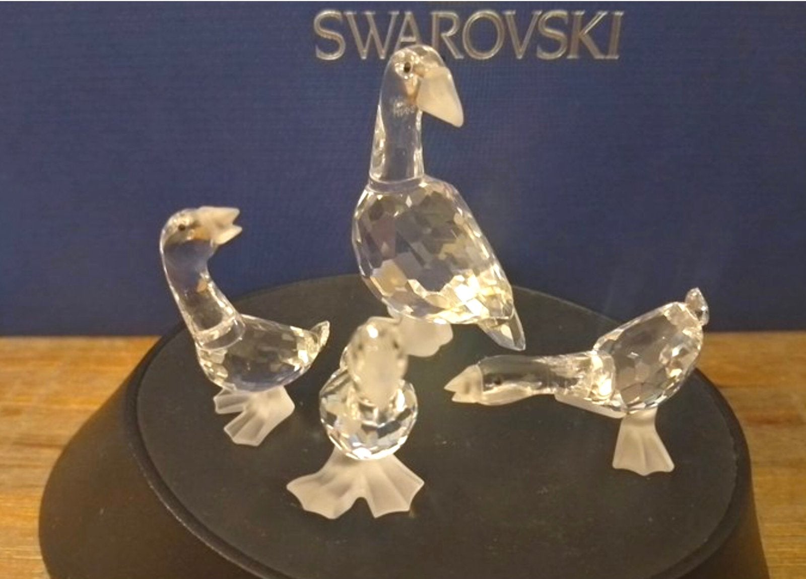 Swarovski ganzen familie kristal gans eend vogel KOOPJE !, Verzamelen, Swarovski, Ophalen of Verzenden, Zo goed als nieuw, Figuurtje