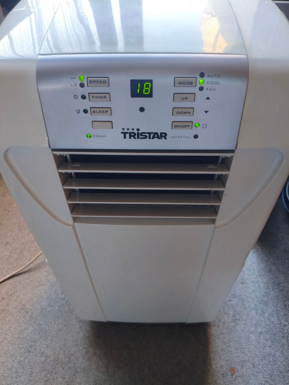 ijskoude 12.000BTU krachtige Tristar, Ophalen, Timer, Gebruikt, 3 snelheden of meer