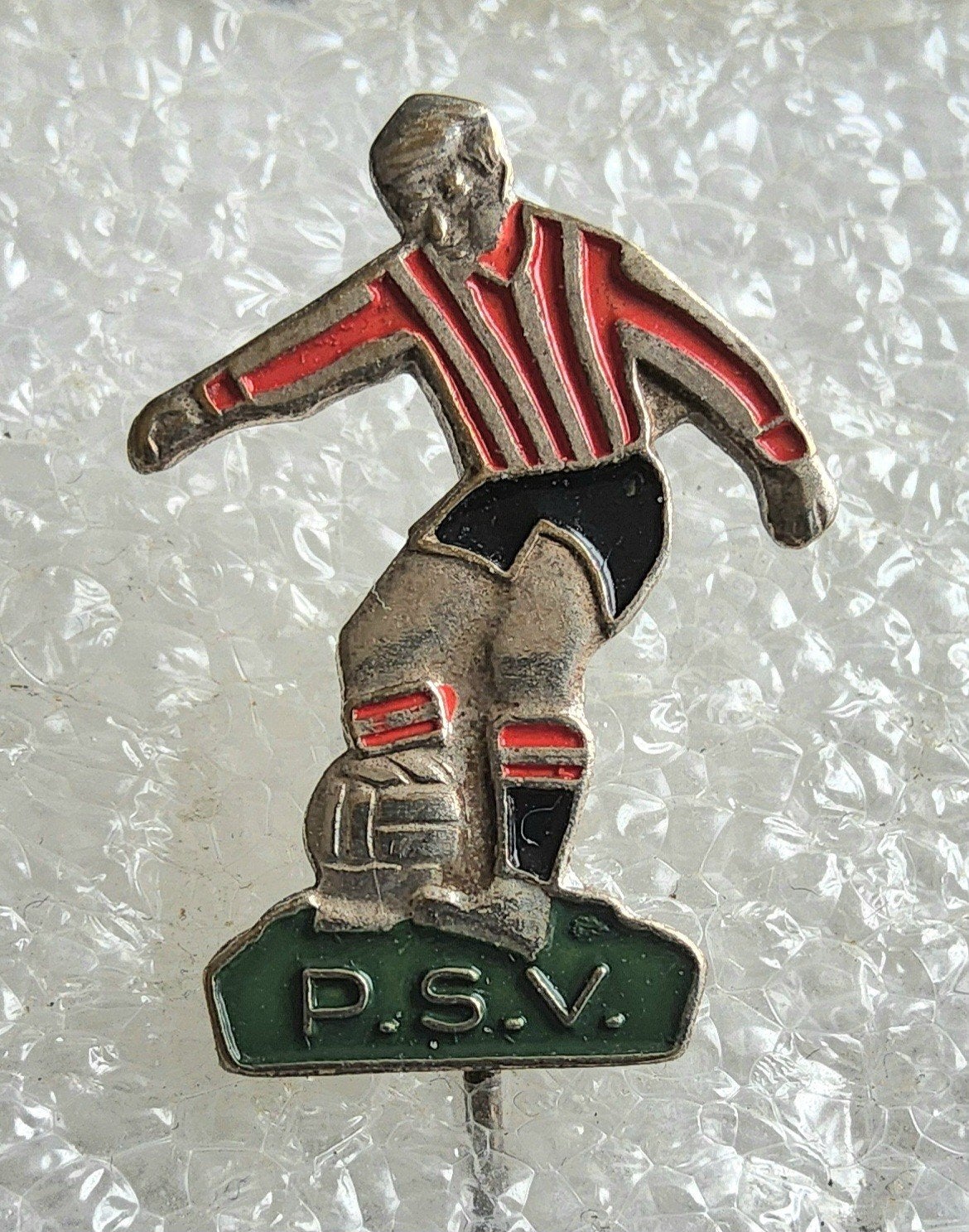 Vintage PSV Voetbal Speldje Poppetje, Ophalen of Verzenden, Gebruikt, Overige onderwerpen, Speldje of Pin