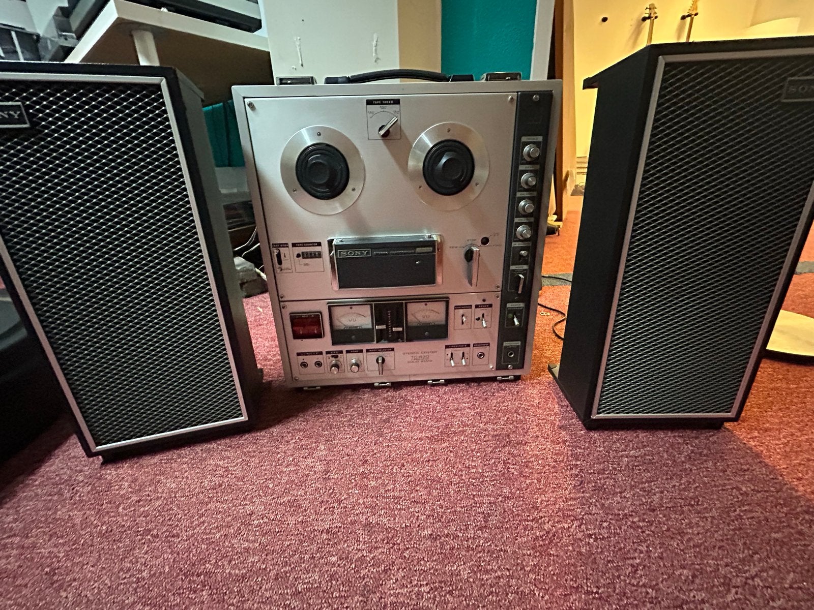 Sony TC-630 Stereo Center bandrecorder met speakers, Audio, Tv en Foto, Ophalen, Bandrecorder