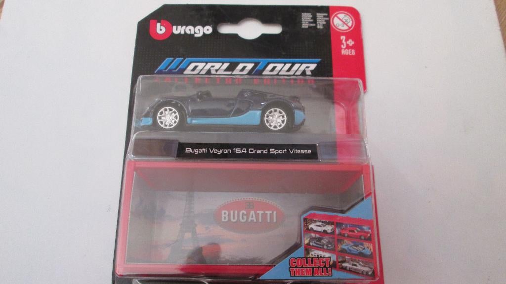 Bugatti Veyron Grande Vitesse Bburago World Tour 1:64, Ophalen of Verzenden, Nieuw, Auto