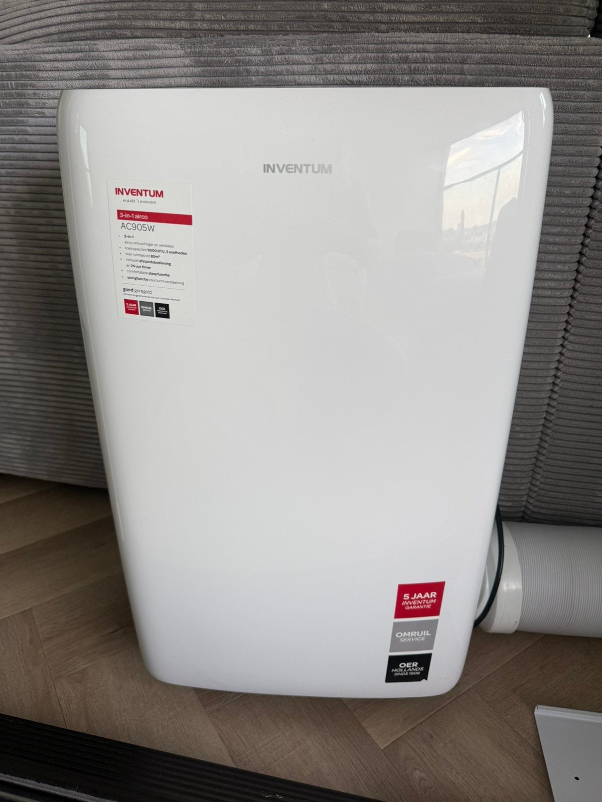 Inventum AC905W mobiele airco – 3-in-1 – compleet, Ophalen, Nieuw, 3 snelheden of meer, Afstandsbediening