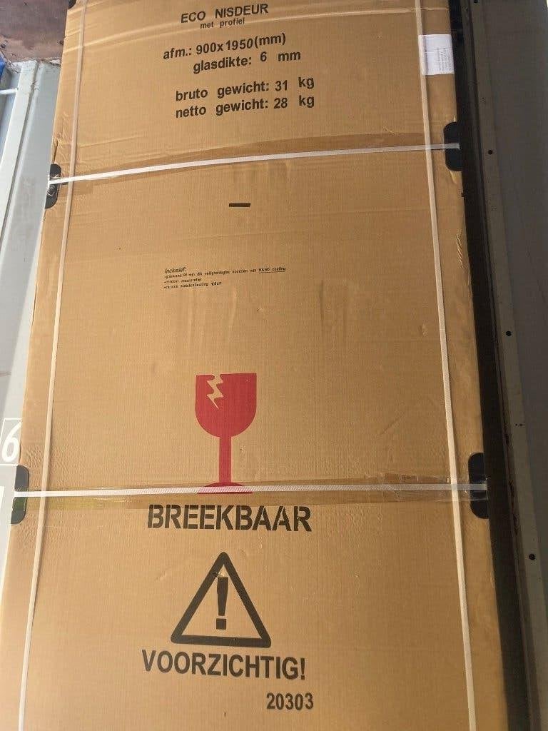 Wiesbaden Eco Nisdeur Nis Douche Deur 90*195 6mm dik NIEUW!, Doe-het-zelf en Verbouw, Sanitair, Ophalen, Nieuw, Glas, Douche