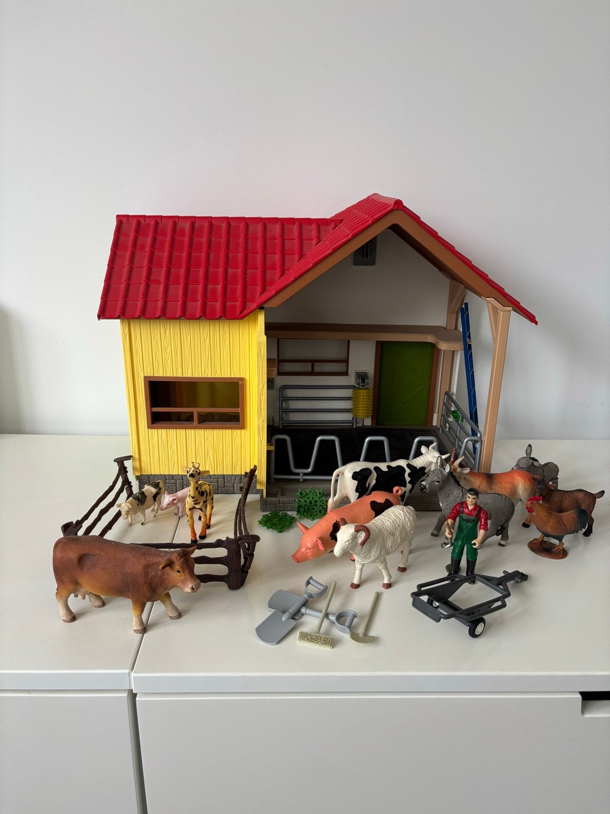 Schleich boerderij met veel dieren - Perfecte staat!, Ophalen of Verzenden, Zo goed als nieuw, Jongen of Meisje