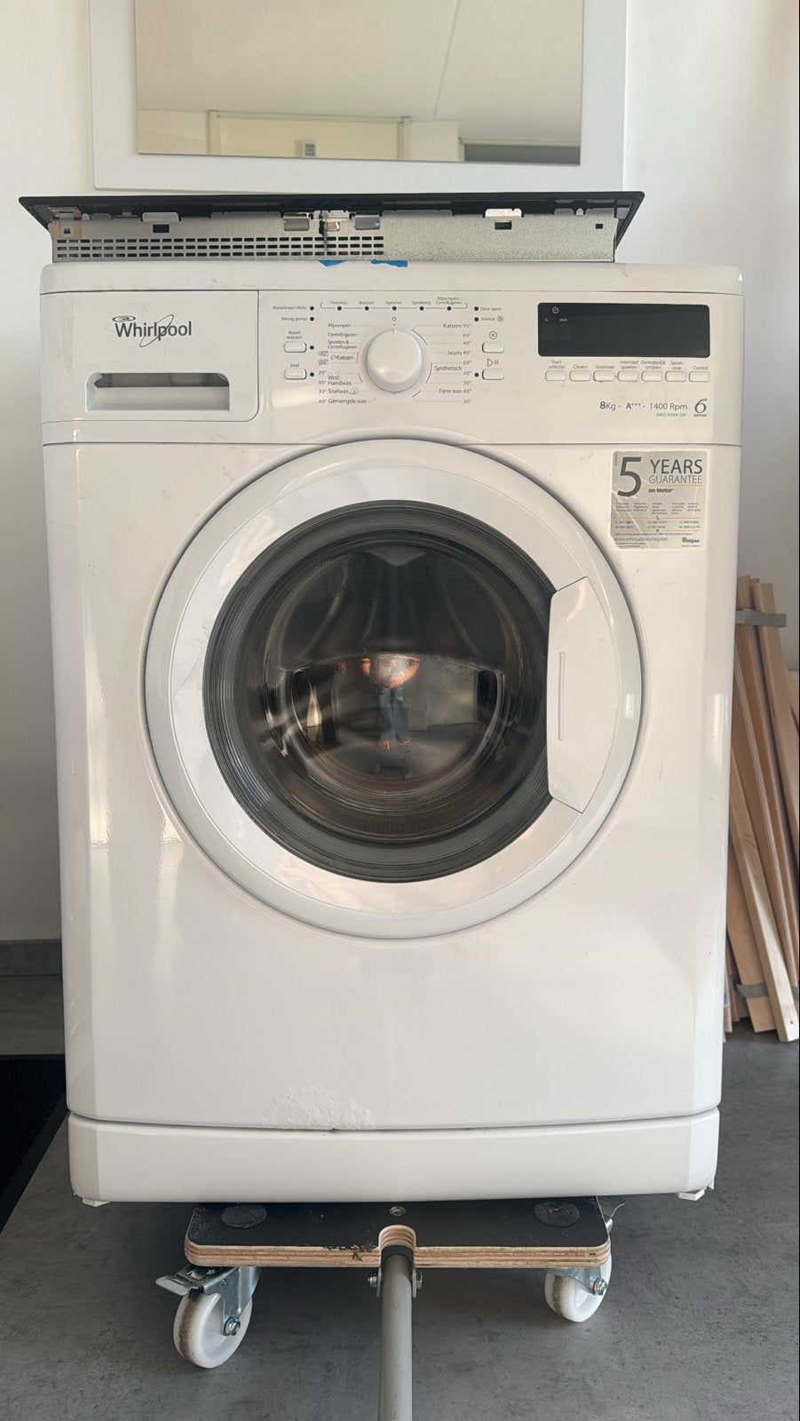 Whirlpool Wasmachine 8 kg – 1400 toeren – A+++, Witgoed en Apparatuur, Ophalen, 1200 tot 1600 toeren, Gebruikt, 8 tot 10 kg