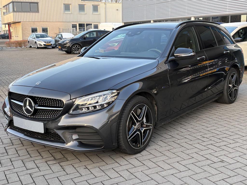 Mercedes-Benz C-klasse Estate 300e T AMG Line 320pk PHEV | S, Automaat, 320 pk, Leder en Stof, Zwart