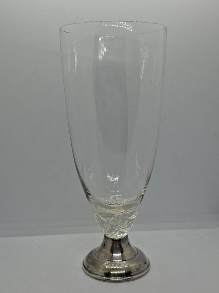 Zilveren vaasje kristal, Ophalen of Verzenden