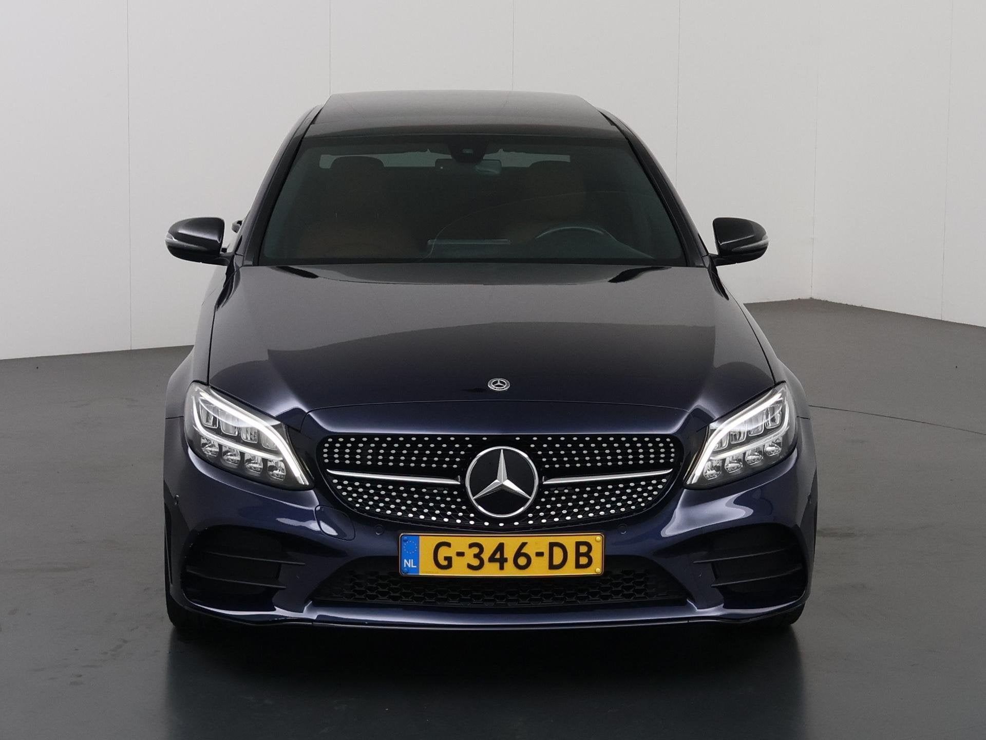 Mercedes-Benz C-klasse 160 Business Solution AMG | Panoramad, Euro 6, 4 cilinders, 129 pk, Blauw
