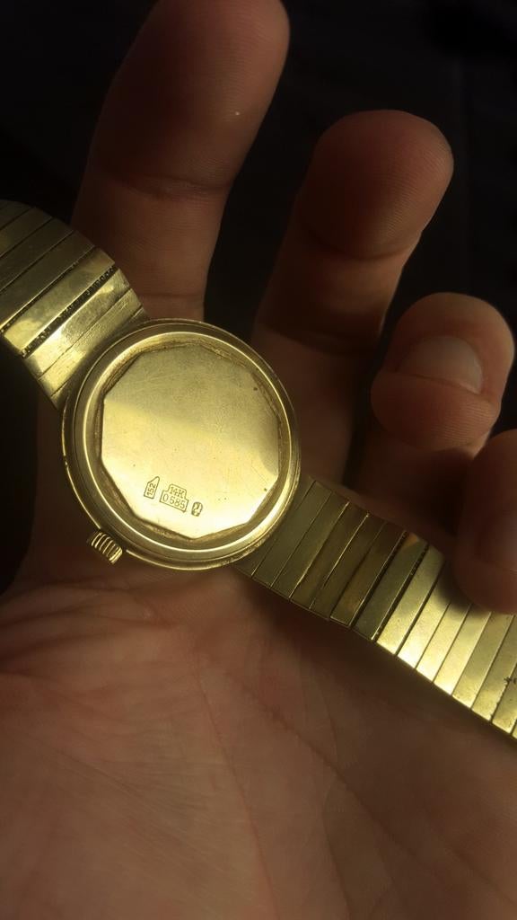 Onsa 18 k vintage Dames horloge, Sieraden, Tassen en Uiterlijk, Piercings, Verzenden, Zo goed als nieuw, Goud