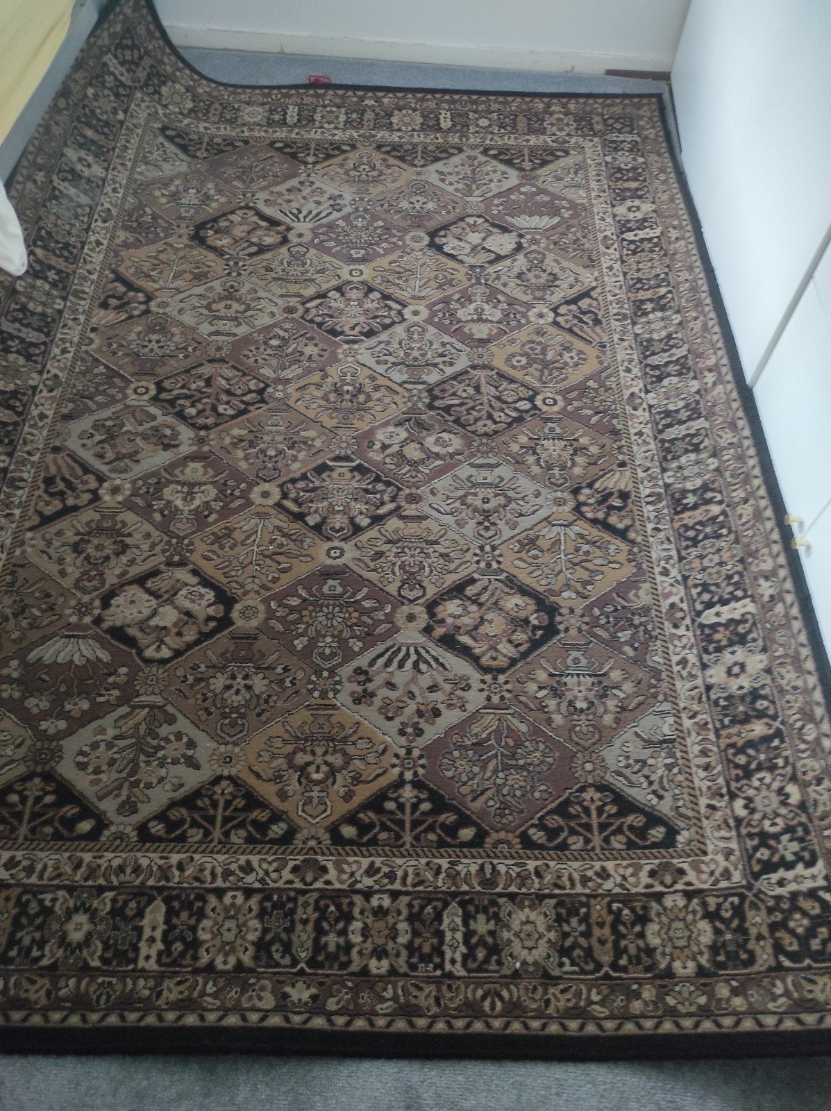 Vintage Perzisch tapijt - Bruin/Beige met klassiek patroon, Gebruikt, Klassiek, Vintage, Perzisch, 150 tot 200 cm, 200 cm of meer