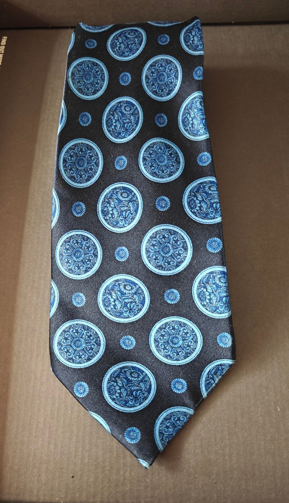 Lavin Paris  stropdas zijde, Ophalen of Verzenden, Zo goed als nieuw, Blauw