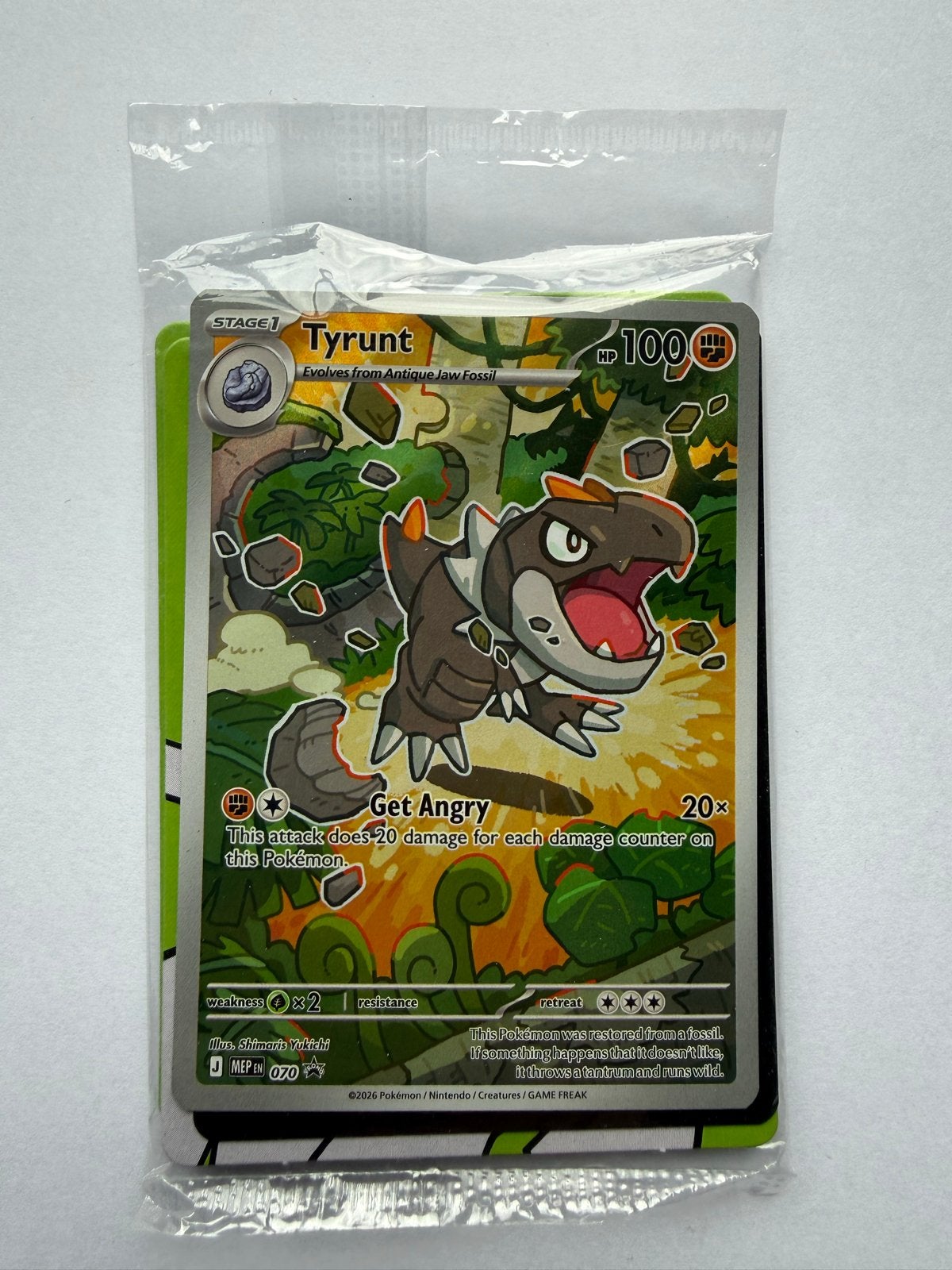 Pokémon Kaart Tyrunt (MEP 070), Ophalen of Verzenden, Nieuw, Losse kaart