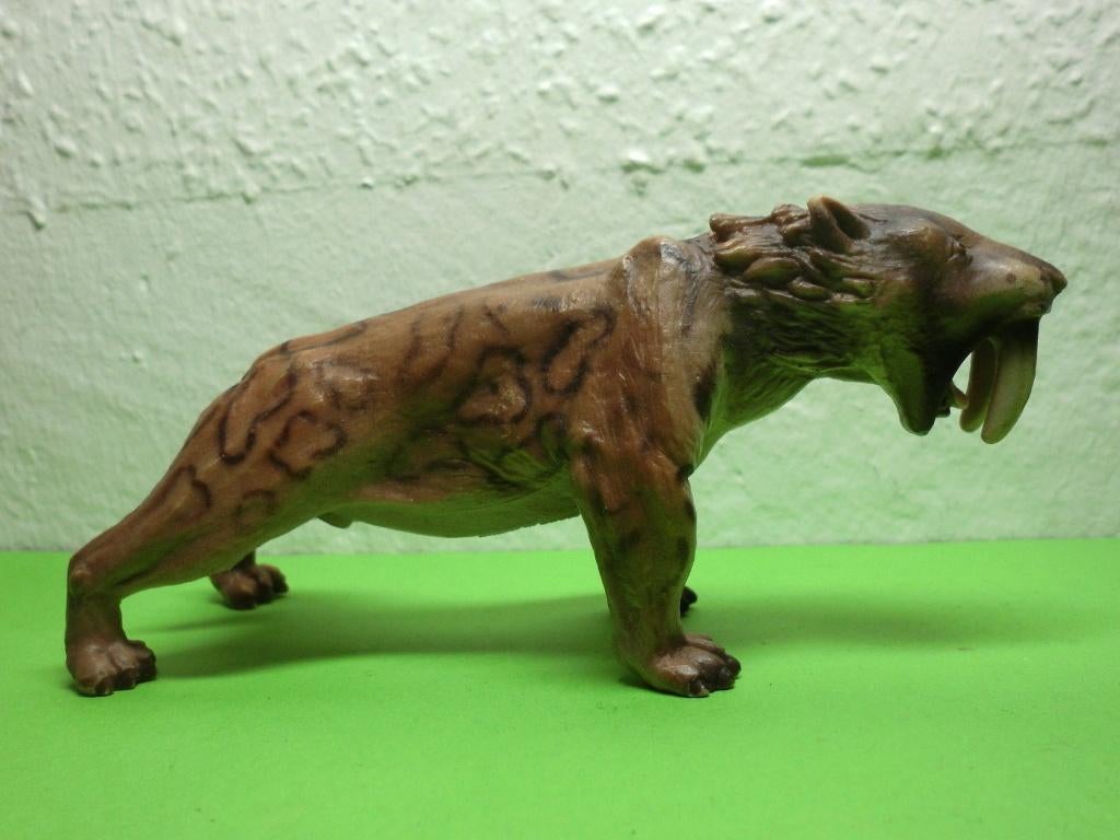 Schleich16520 smilodon sabeltandtijger, Verzamelen, Ophalen of Verzenden, Gebruikt, Overige soorten, Beeldje of Figuurtje