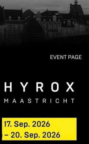 Hyrox maastricht mixed doubles zaterdag, Tickets en Kaartjes, Twee personen