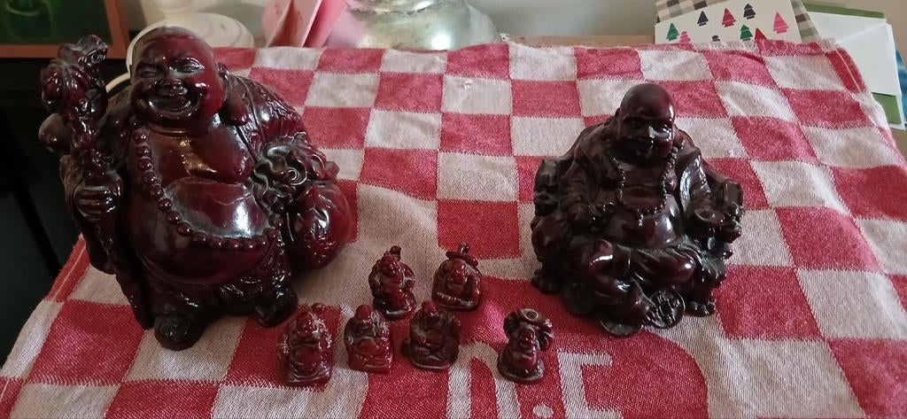 Boeddha Beelden Set - Groot en Klein Geluk € 40,00, Ophalen, Gebruikt