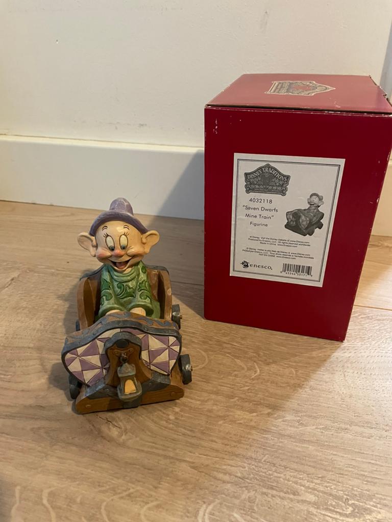 Disney traditions Jim Shore Parks trein Dopey snowwhite, Verzamelen, Disney, Ophalen of Verzenden, Overige figuren, Zo goed als nieuw