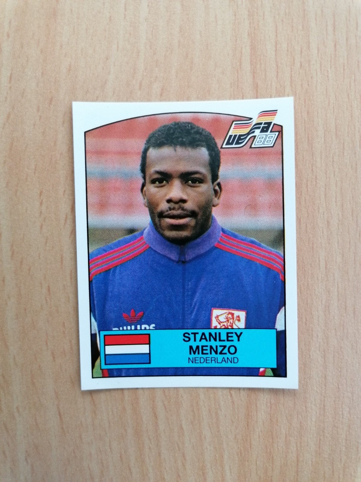 Panini Euro 88 #215 Stanley Menzo., Ophalen of Verzenden, Zo goed als nieuw, Sticker