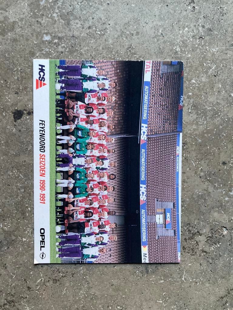FOTOKAART FEYENOORD 90-91, Ophalen of Verzenden, Zo goed als nieuw, Feyenoord, Spelerskaart