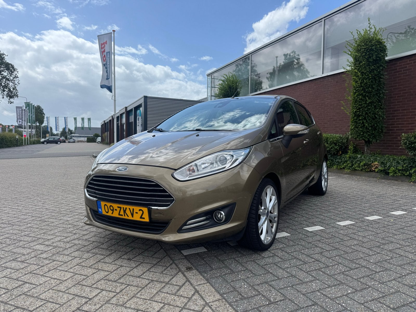 Ford Fiësta 1.0 74KW/100PK 5D 2012 Bruin EcoBoost Titanium, Auto's, Voorwielaandrijving, 40 €/maand, Bruin, 100 pk